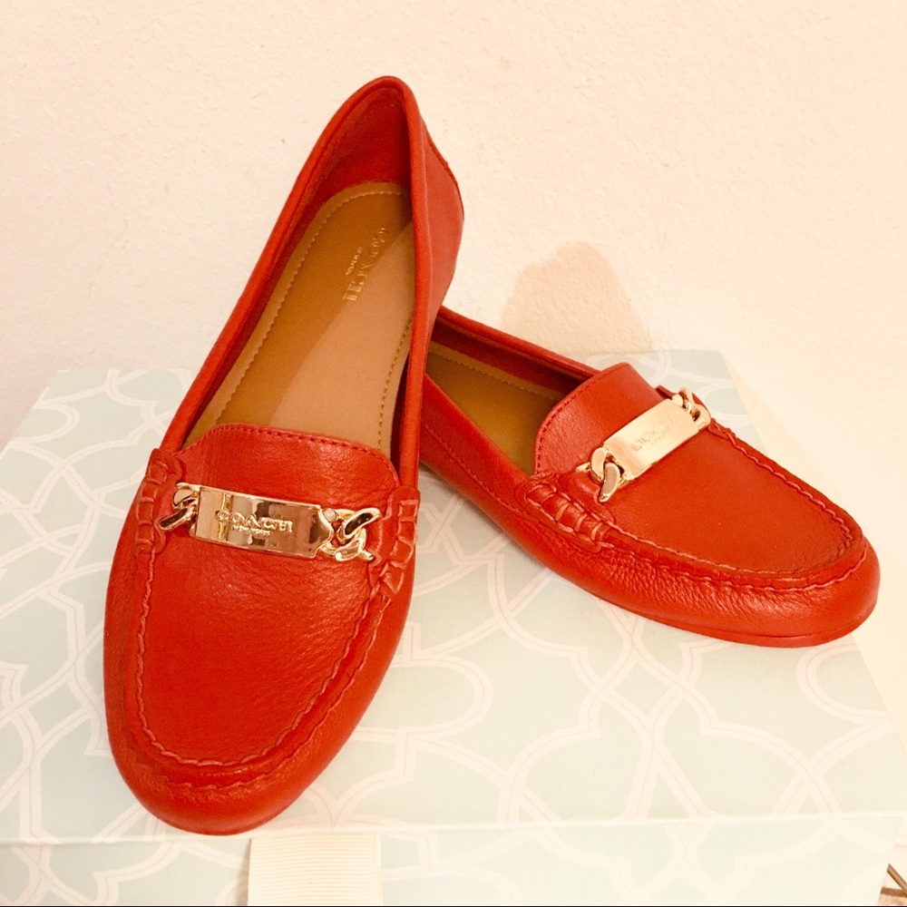 Coach “Olive” A7751 Coral Loafers size 7B